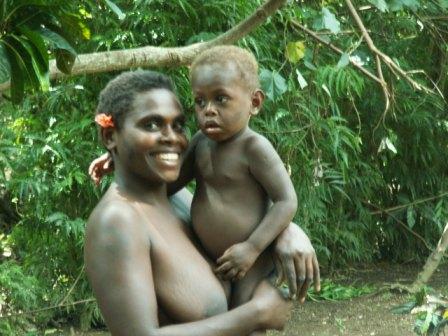 Mother and child on Malakula, Vanuatu